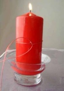 Hechizo de magia blanca con vela roja
